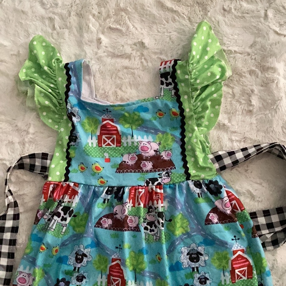Moo Cow Dress Farm Animal Dress 2t